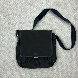 Coach Varick Messenger Bag Nylon Leather Brown Men’s Women’s Unisex